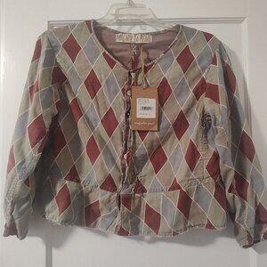 Magnolia Pearl Piltre Jacket. NWT + Robin Brown Memoir "Glitter Saints"